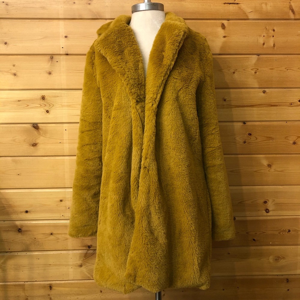MUSTARD FUR COAT